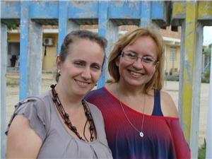 Marília Corrêa e Carmen Reis, do Instituto Vida Solidária. Imagem: Manuela Colla